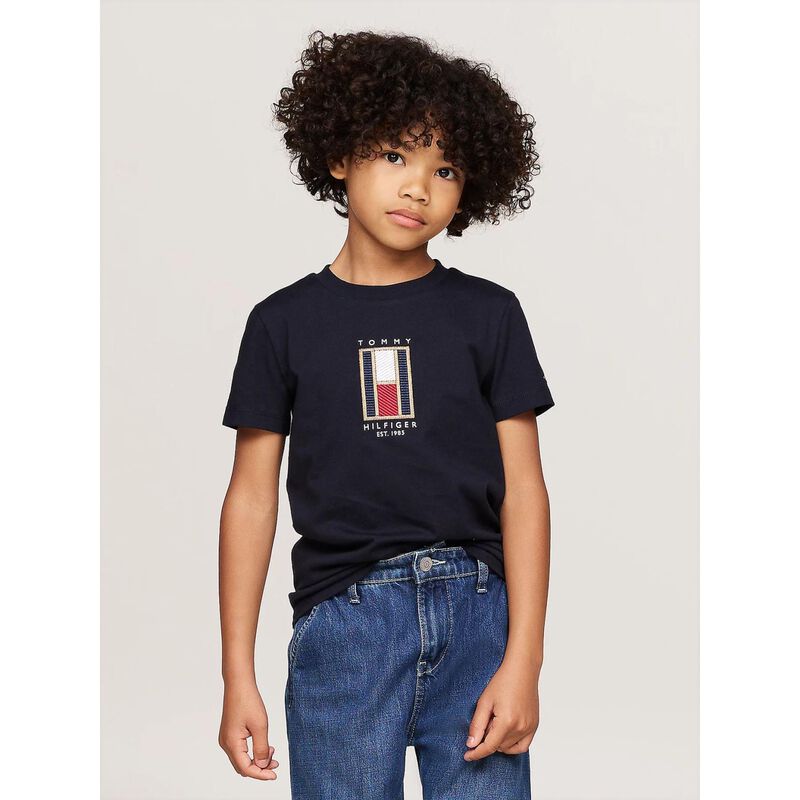 Tommy Hilfiger Flag Embroidered Reg Tee 8-14Y image number 1